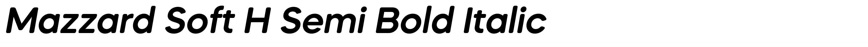 Mazzard Soft H Semi Bold Italic